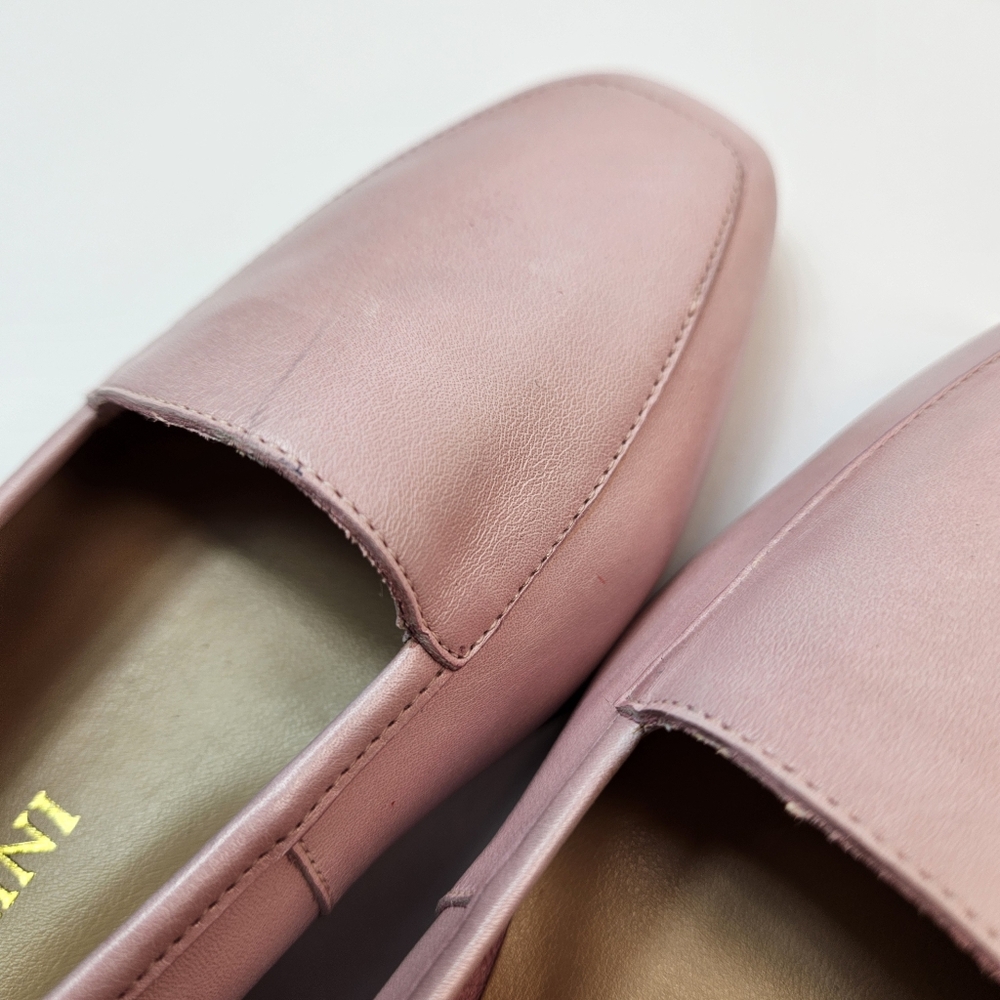 Enzo Liberty Made In ITALY Softest Leather Loafers Baby Pink Size 7M - Picture 10 of 16